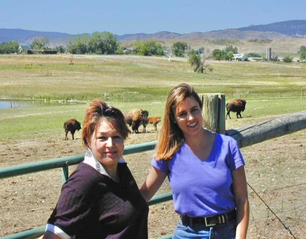 Michelle with her mother on a Boulder County ranch